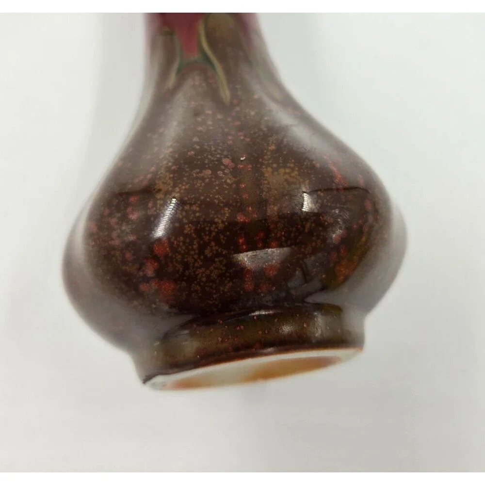 Hosley Potteries ART POTTERY Drip Glaze Vase DRIP GLAZE W SPECKLES UNIQUE!!